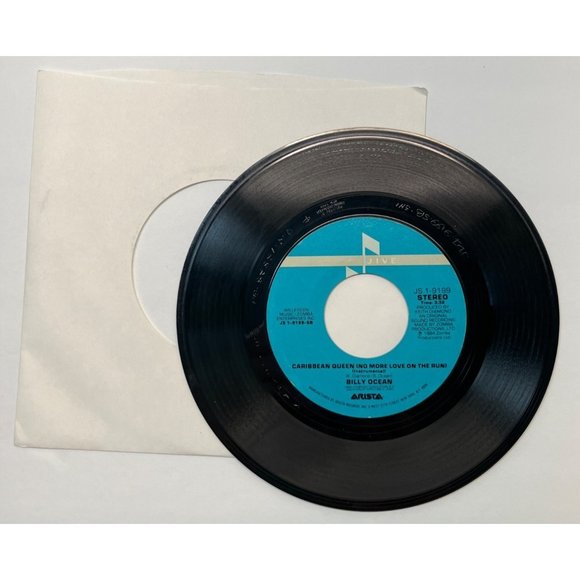 Billy Ocean Caribbean Queen / Instrumental 45 Funk Pop Soul Jive 9119 - Picture 3 of 4